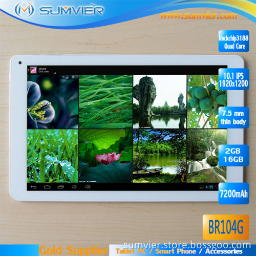 10.1inch IPS 1920*1200 Rockchip 3188 Quad Core Android Tablet (BR104G)
